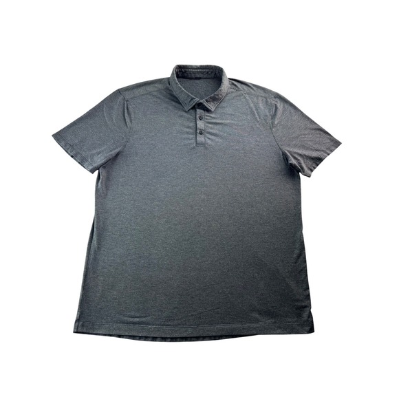 lululemon athletica Other - Lululemon Mens Grey Short Sleeve Polo Shirt Size XL Slim Modern Wicking‎ Light